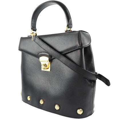 Salvatore Ferragamo Handbag AN215209 Calfskin black 2WAYShoulder Women Used Authentic