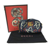 GUCCI Shoulder Bag Crossbody bag bag GG Marmont Ghost leather 447632 Gold Metal unisex(Unisex) Used Authentic