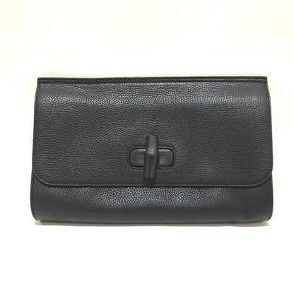 GUCCI Clutch bag 387220 Bamboo / leather black bamboo clutch Clutch bag unisex(Unisex) Used Authentic