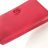 GUCCI Coin case Wallet Coin Pocket Double G zip around wallet leather 644412 pink Women Used Authentic