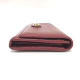 GUCCI Folded wallet Long Wallet Purse Marina Interlocking G leather 598531 Red Women Used Authentic