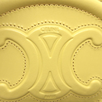 CELINE Coin case 10I483 leather yellow Triomphe