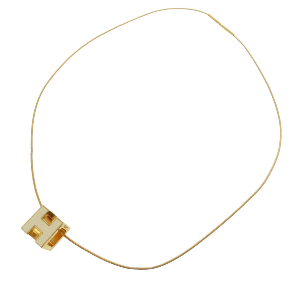 HERMES Necklace metal gold Cage de H H Cube Necklace