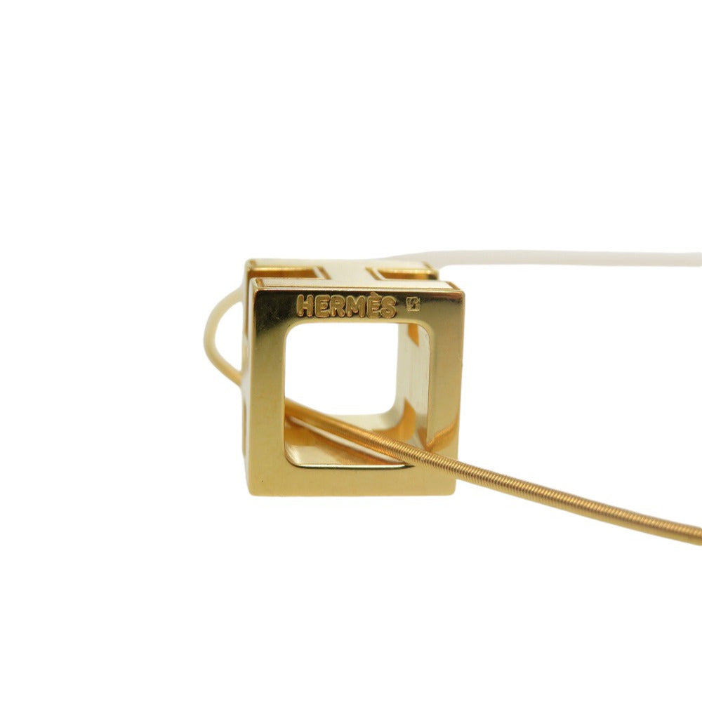 HERMES Necklace metal gold Cage de H H Cube Necklace