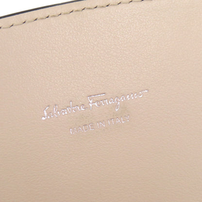 Salvatore Ferragamo Long Wallet Purse JP-22-D985 leather white Gancini