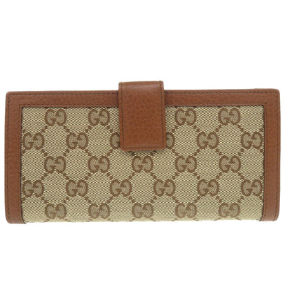 GUCCI Long Wallet Purse 269981 GG canvas Brown Bamboo Tassel W Hook Wallet