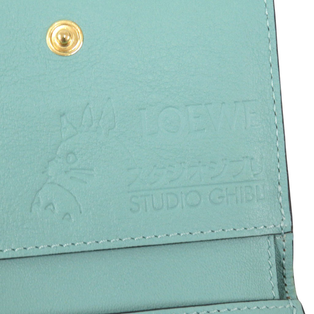 LOEWE Tri-fold wallet 062143 leather Brown Studio Ghibli collaboration Totoro