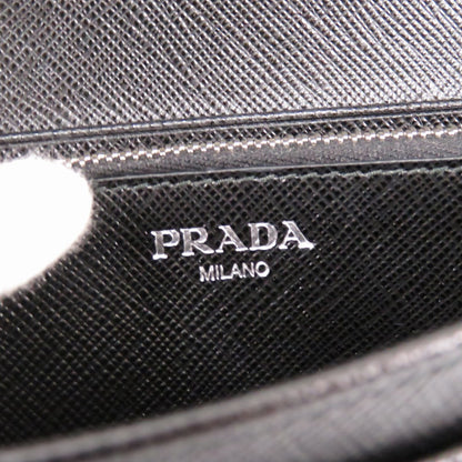 PRADA Long Wallet Purse 1MH132 Nylon, Leather black