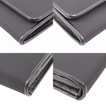 PRADA Long Wallet Purse 1MH132 Nylon, Leather black