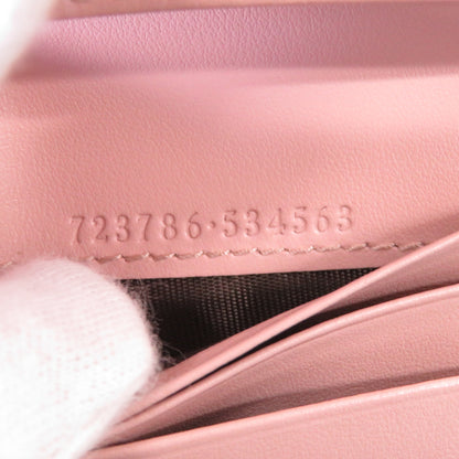 GUCCI Bifold Wallet 723786 leather pink GG matelasse