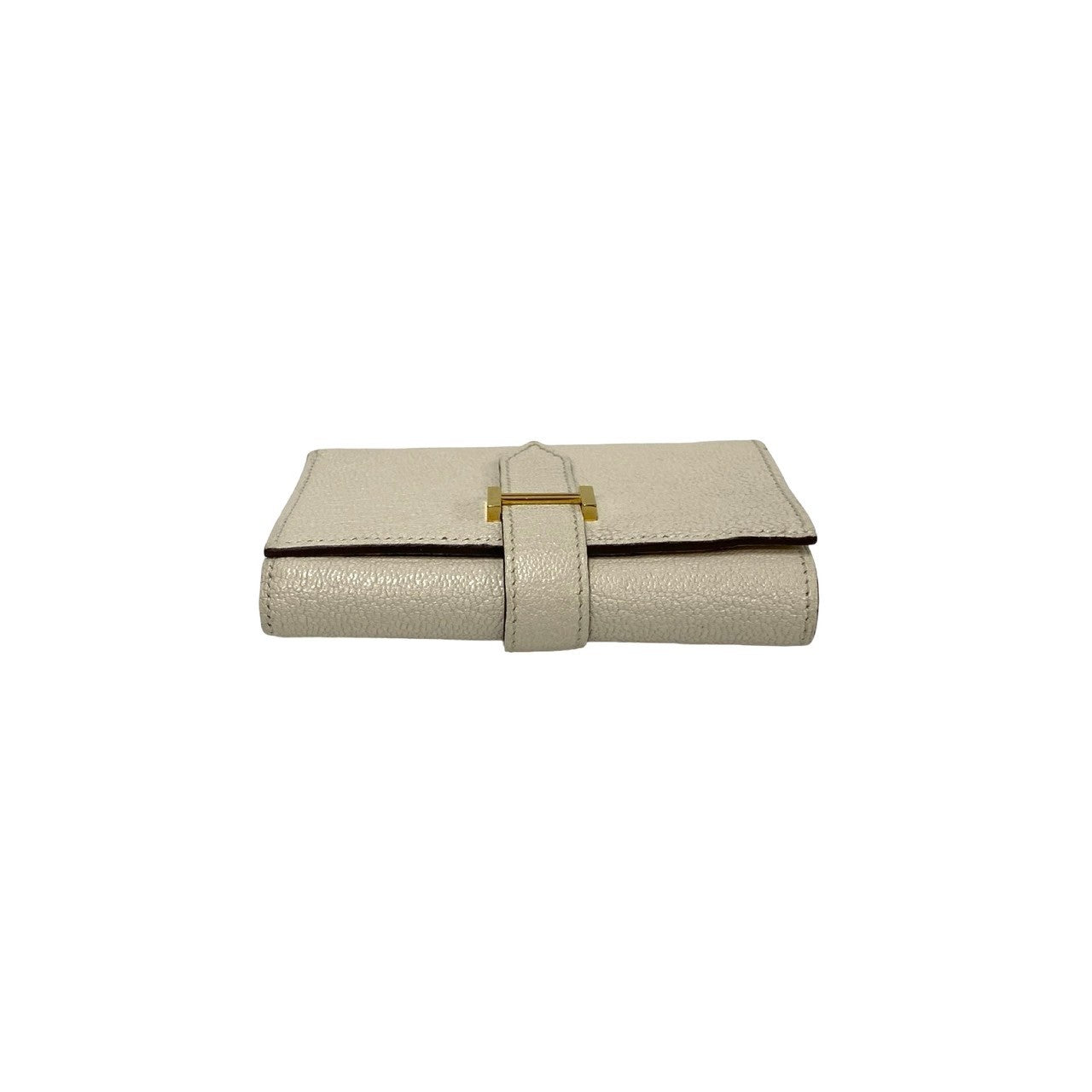 HERMES Bifold Wallet Chevre Misol white Bearn combine