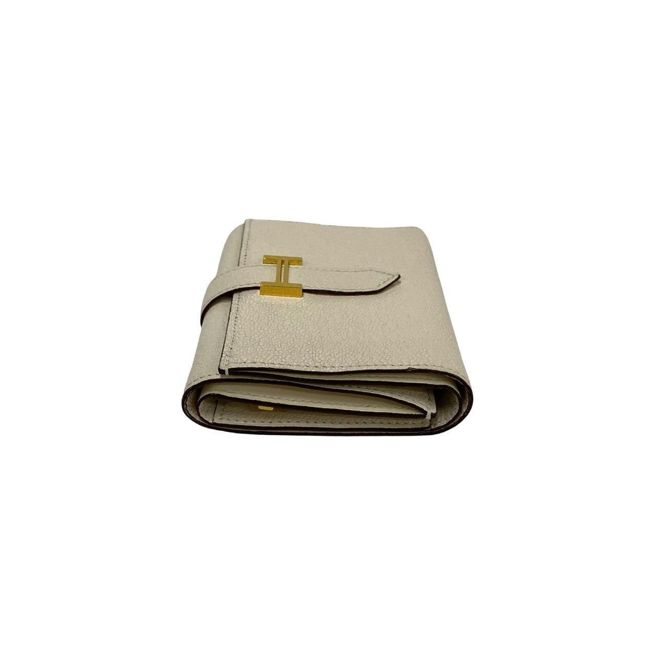 HERMES Bifold Wallet Chevre Misol white Bearn combine