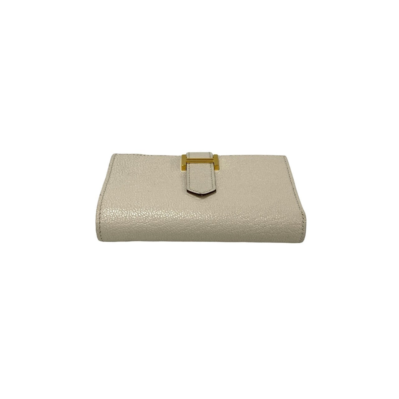 HERMES Bifold Wallet Chevre Misol white Bearn combine