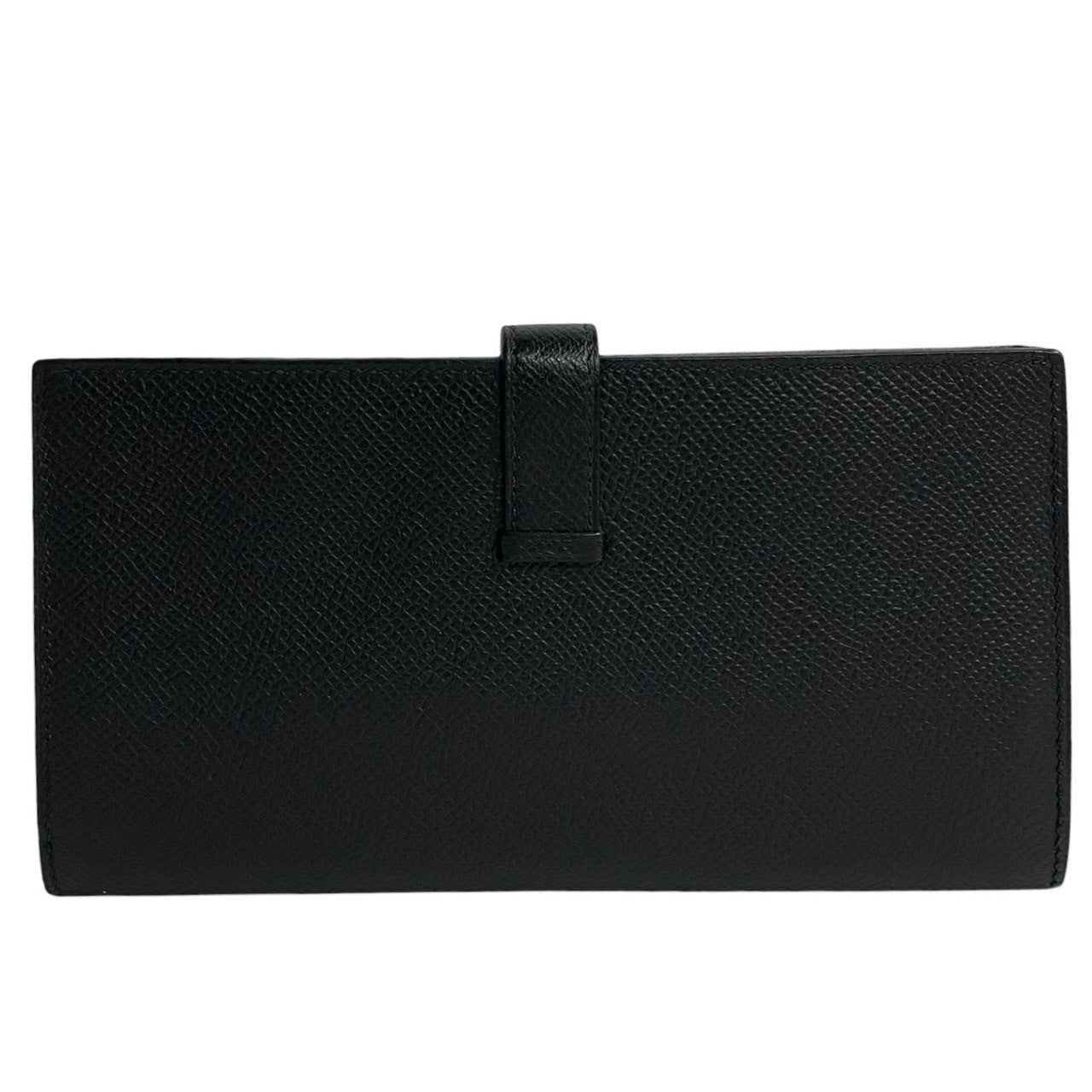 HERMES Long Wallet Purse Epsom black Bane Souffle