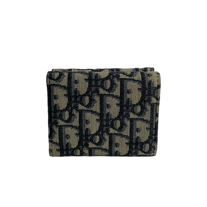 Dior Tri-fold wallet canvas Navy