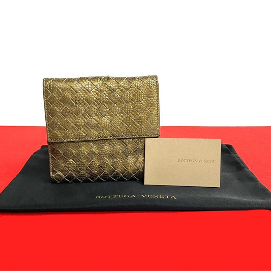 BOTTEGAVENETA Bifold Wallet leather gold