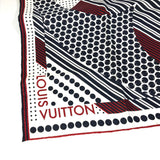 LOUIS VUITTON scarf MP2276 silk Red Carre graphic patchwork Women Used Authentic