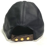 LOUIS VUITTON cap M00493 leather black cap sharing Women Used Authentic