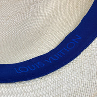 LOUIS VUITTON hat M76762 straw blue Monogram water color chapeau summer time Women Used Authentic