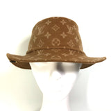 LOUIS VUITTON hat M77295 wool Brown Monogram Bob Carry On Women Used Authentic