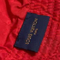 LOUIS VUITTON hat M76537 nylon, polyurethane Red creme rouge monogram Women Used Authentic