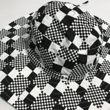 LOUIS VUITTON hat MP2965 Polyester / Cotton black Distorted Damier Hat mens Used Authentic