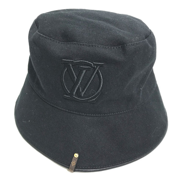 LOUIS VUITTON hat Hat Hat Bucket Hat Bob Hat Bucket hat・LV city cotton M7054M black Women Used Authentic