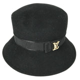 LOUIS VUITTON hat Hat Hat Bucket Hat Bob Hat Rhinestone pearl Bucket hat/LV Tresor Rabbit M7197M black Women Used Authentic