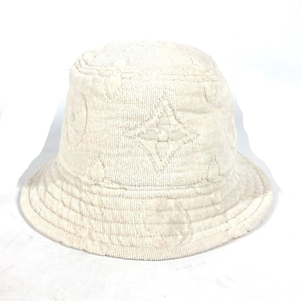 LOUIS VUITTON hat pile Hat Hat Bucket Hat Bob Hat Chapeau LV Vacation cotton M77792  white Women Used Authentic