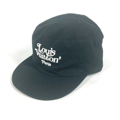 LOUIS VUITTON cap MP2732 cotton black NIGO collaboration NIGO Squared Newsboy Cap mens 60 Used Authentic