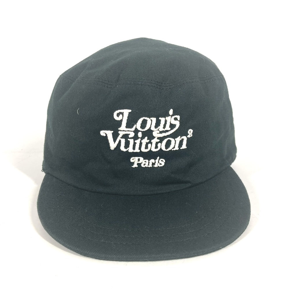 LOUIS VUITTON cap MP2732 cotton black NIGO collaboration NIGO Squared Newsboy Cap mens 60 Used Authentic