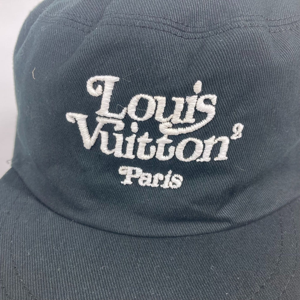 LOUIS VUITTON cap MP2732 cotton black NIGO collaboration NIGO Squared Newsboy Cap mens 60 Used Authentic