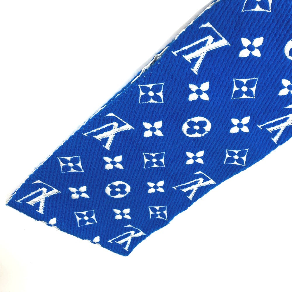 LOUIS VUITTON Scarf M71839 wool blue 2018AW Monogram Esharp Logo Mania