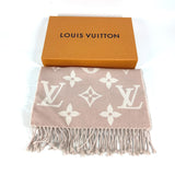 LOUIS VUITTON Scarf M76966  wool beige Escharp Simply LV Monogram Women Used Authentic