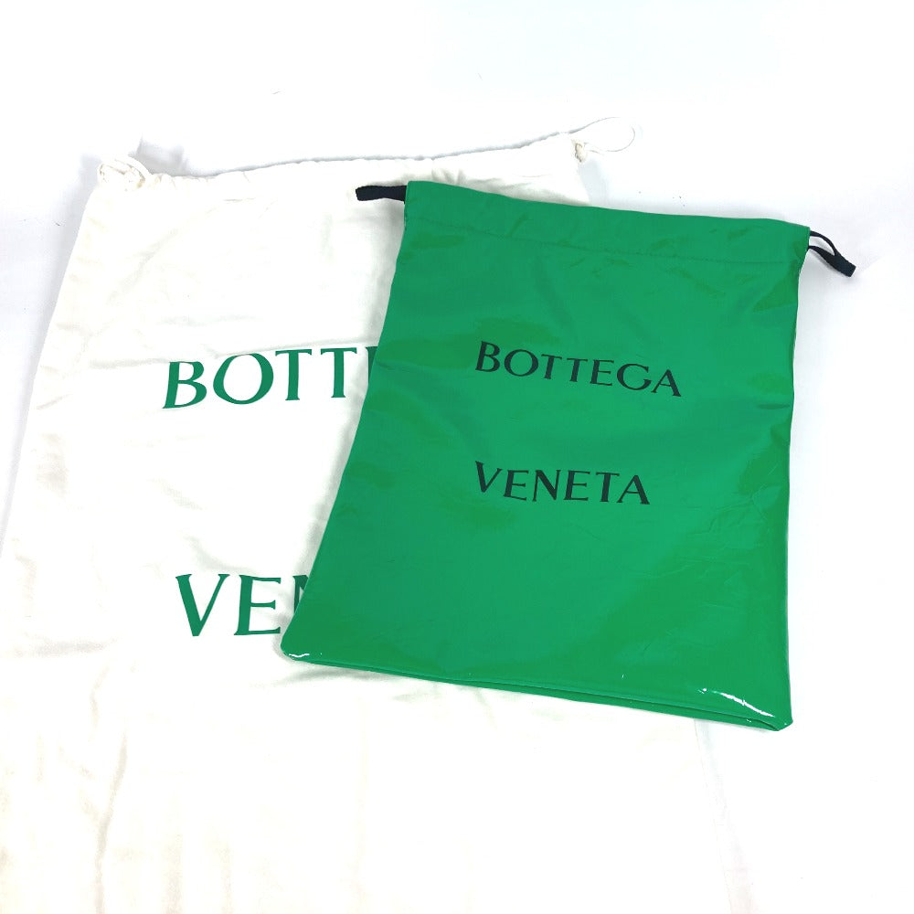 BOTTEGAVENETA Handbag 702154 Patent leather green logo Drawstring drawstring mens Used Authentic