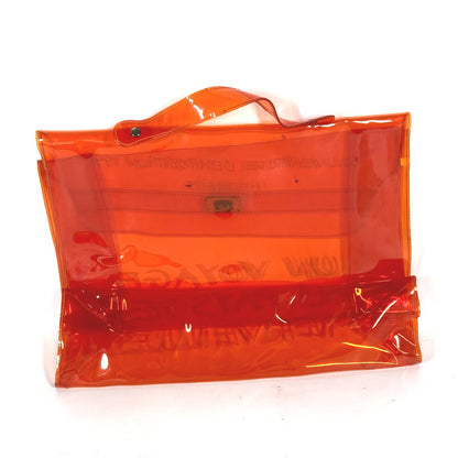 HERMES Tote Bag Plastics Orange Plastics Kelly Women Used Authentic