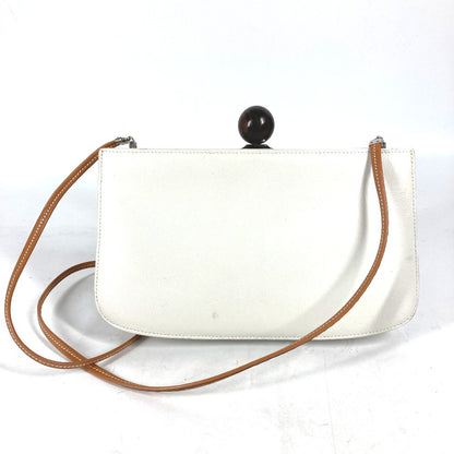 HERMES Shoulder Bag Leather, Wood white Suck Amaris