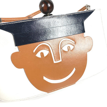 HERMES Shoulder Bag Leather, Wood white Suck Amaris