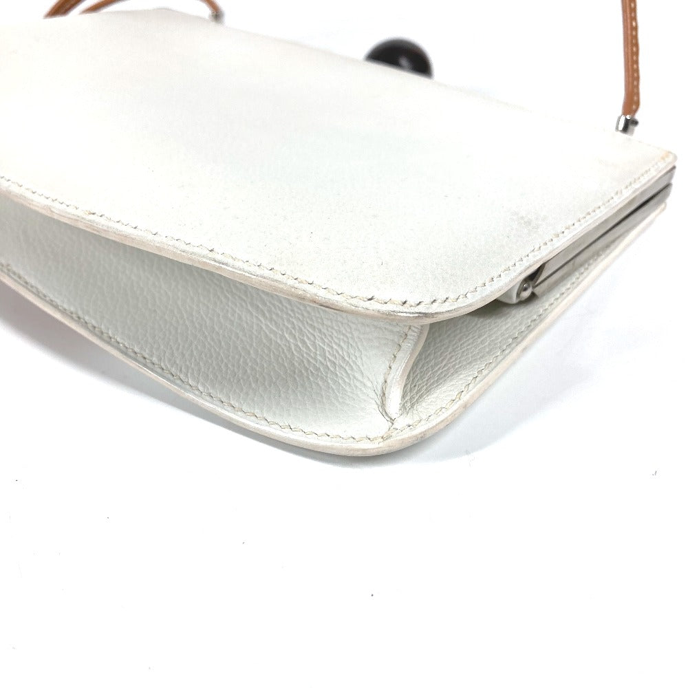 HERMES Shoulder Bag Leather, Wood white Suck Amaris