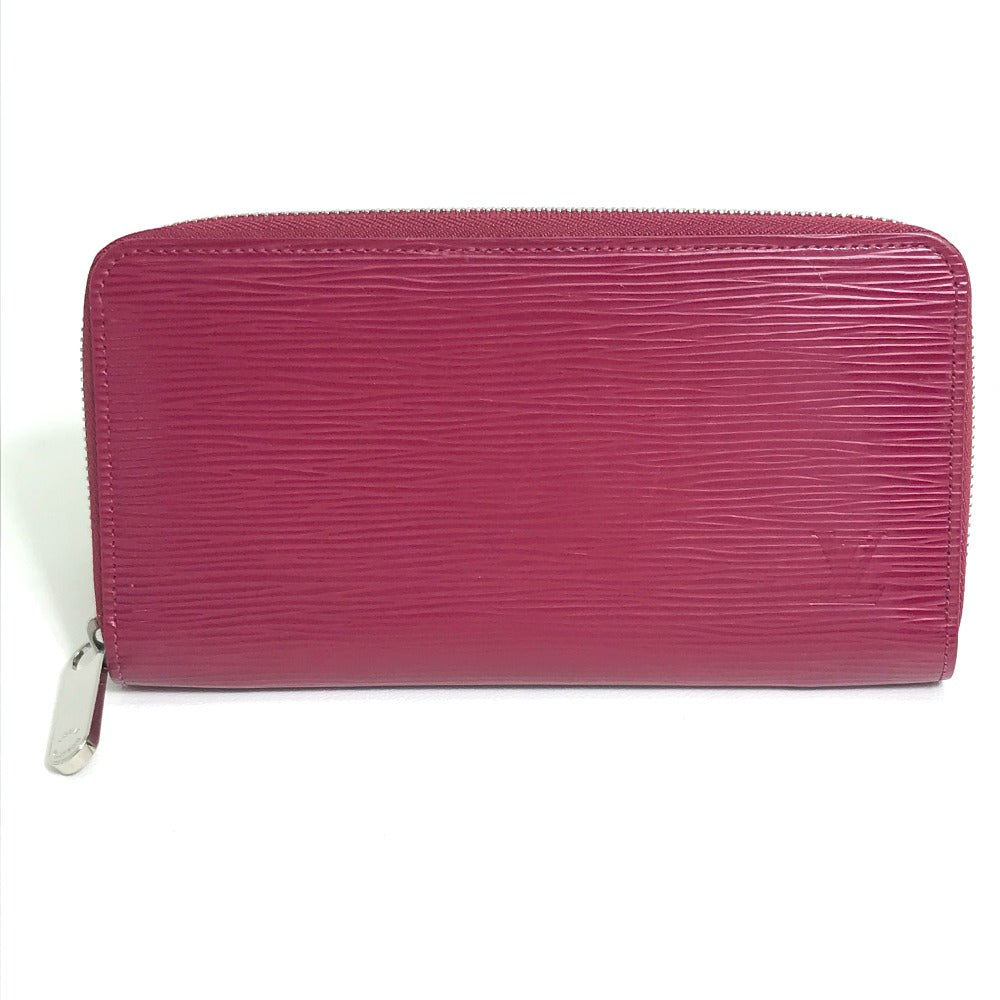 LOUIS VUITTON Long Wallet Purse M60305 Epi Leather Dark pink Epi Zippy wallet Women Used Authentic