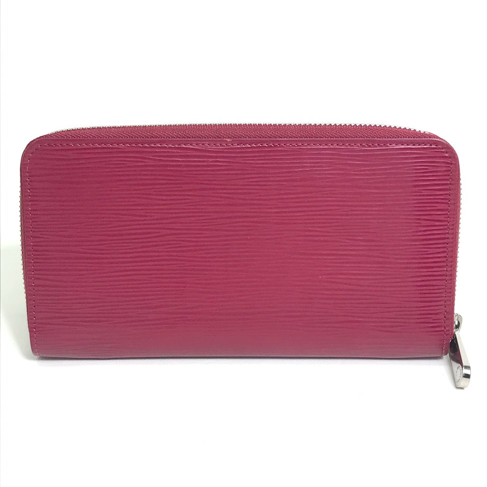 LOUIS VUITTON Long Wallet Purse M60305 Epi Leather Dark pink Epi Zippy wallet Women Used Authentic