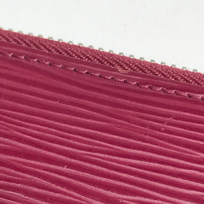 LOUIS VUITTON Long Wallet Purse M60305 Epi Leather Dark pink Epi Zippy wallet Women Used Authentic