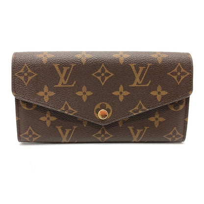 LOUIS VUITTON Long Wallet Purse M62236 Monogram canvas Brown Monogram Portefeuille Sarah Women Used Authentic