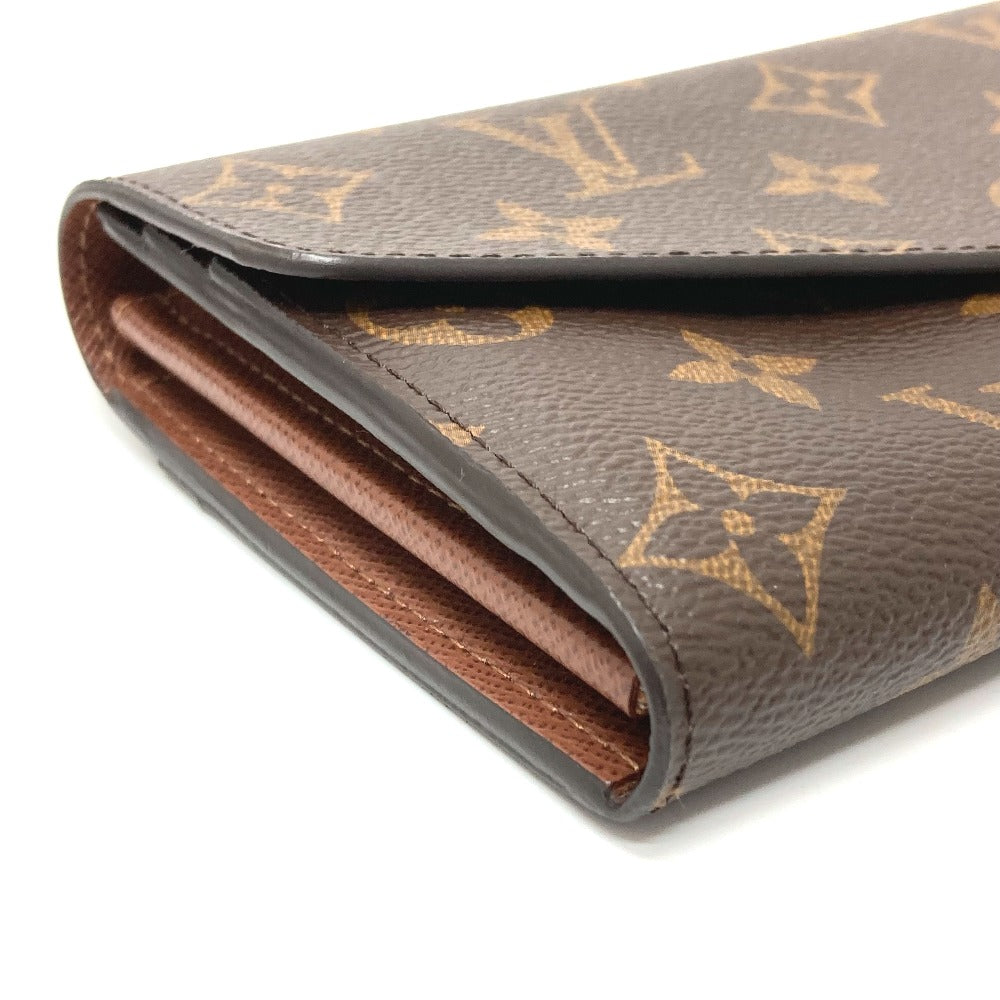 LOUIS VUITTON Long Wallet Purse M62236 Monogram canvas Brown Monogram Portefeuille Sarah Women Used Authentic