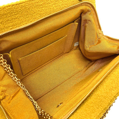 CHANEL Shoulder Bag pile Mustard type Comes with a clasp pouch Vstitch Chevron