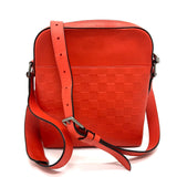 LOUIS VUITTON Shoulder Bag N23356 Leather / Damier Infini Leather Orange Damier Anfini pochette district(Unisex) Used Authentic