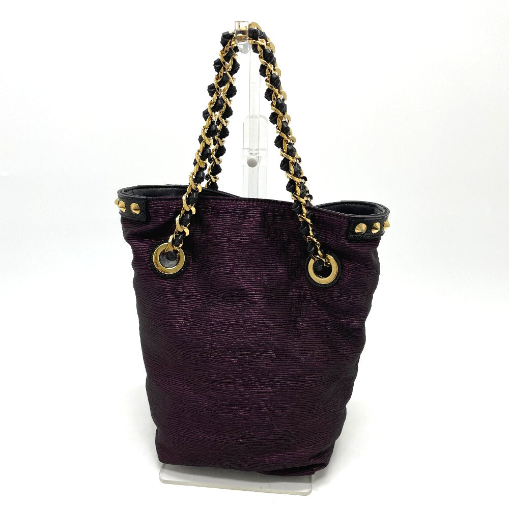 LOUIS VUITTON Tote Bag Canvas / leather Purple / Black Handbags/handbags Accessories of Deburju Neonoe Women Used Authentic