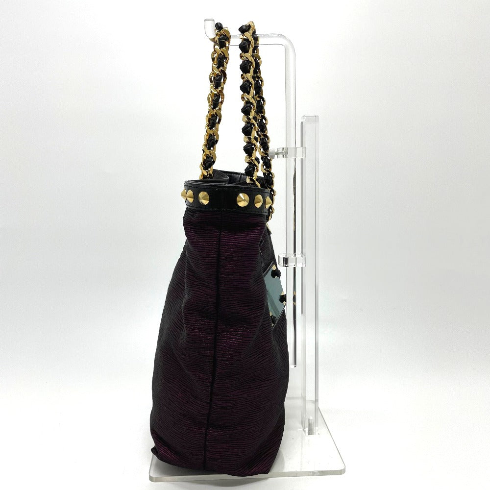 LOUIS VUITTON Tote Bag Canvas / leather Purple / Black Handbags/handbags Accessories of Deburju Neonoe Women Used Authentic