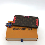 LOUIS VUITTON Long Wallet Purse Monogram zippy wallet totem Monogram canvas M61364 Women Used Authentic