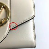 LOUIS VUITTON Trifold wallet M69176 leather white Portefeuille・LV Pont Neuf Women Used Authentic